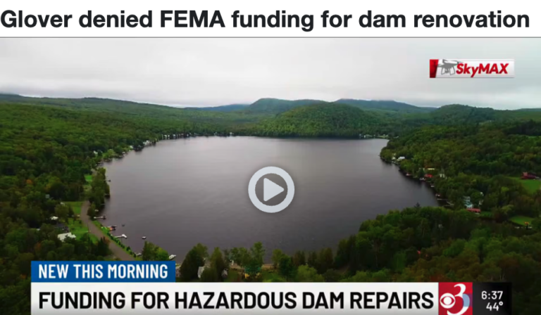 Glover denied FEMA funding for dam renovation